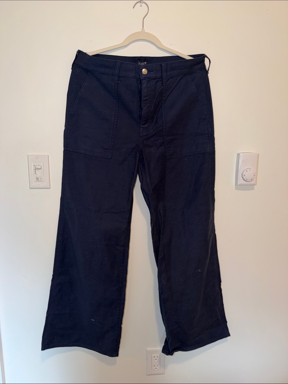 Jcrew camp pocket wide leg pant